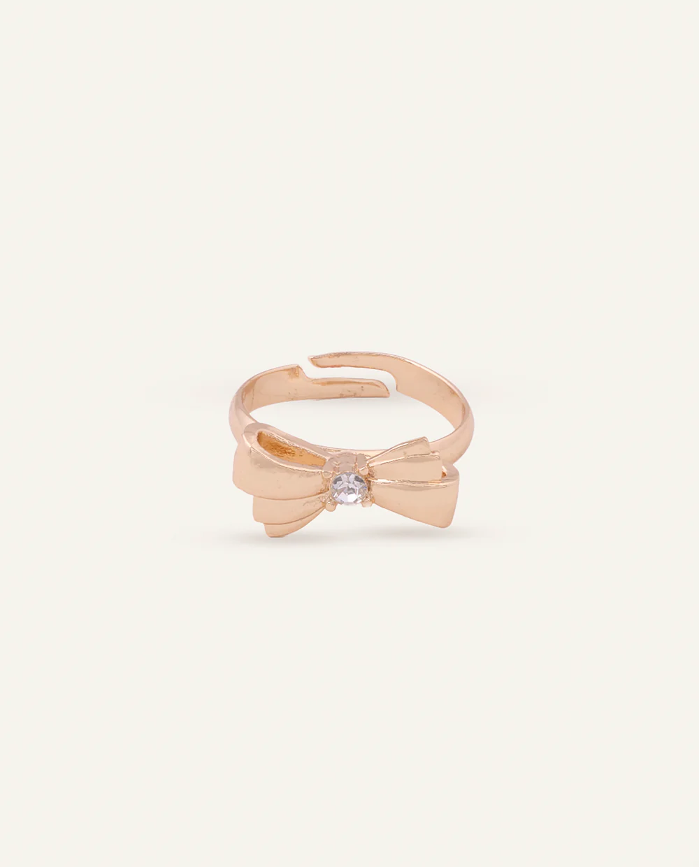 Anillo Regulable Moda Lazo Dorado