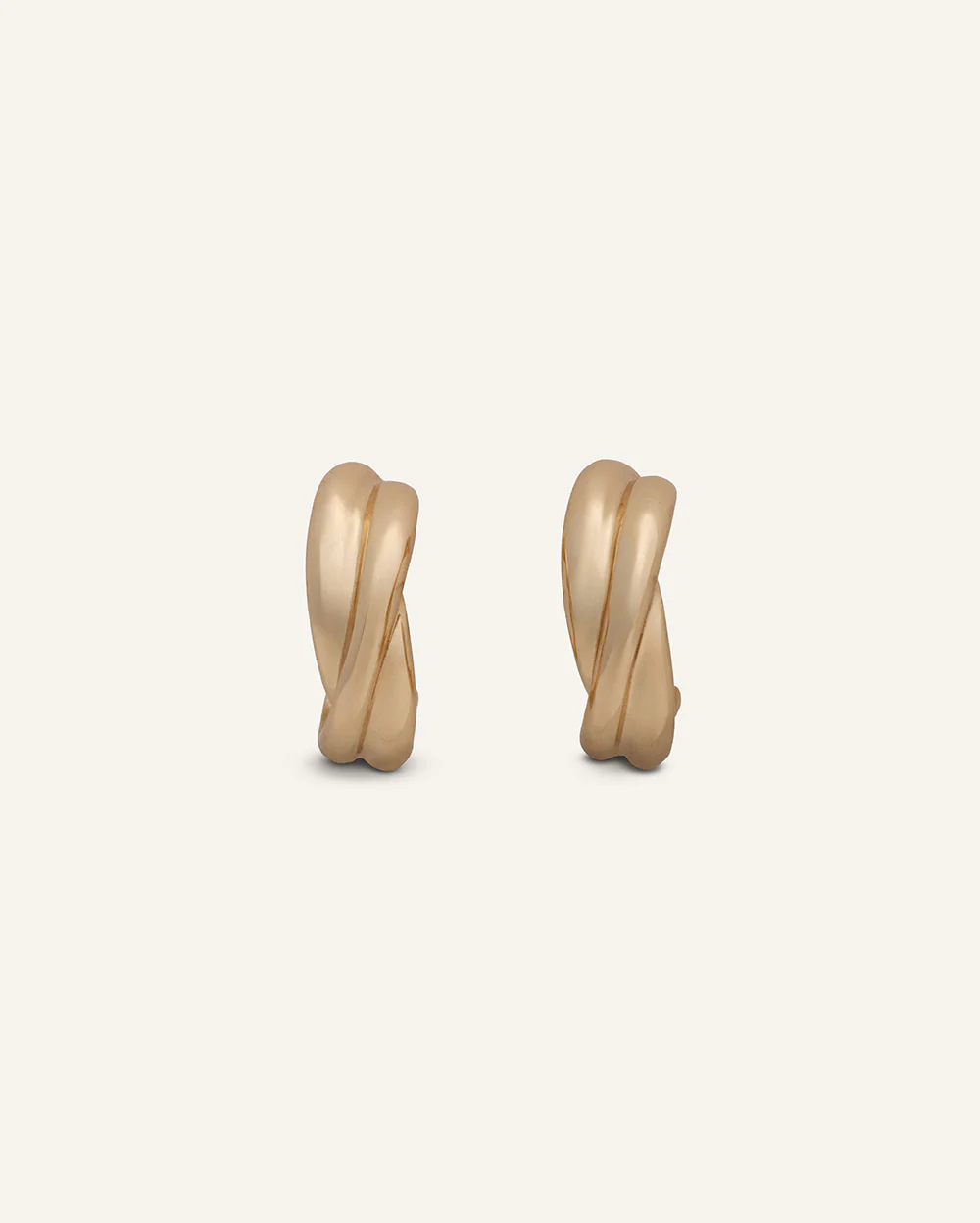 Aretes Argolla Premium Bañado en Oro Dorado