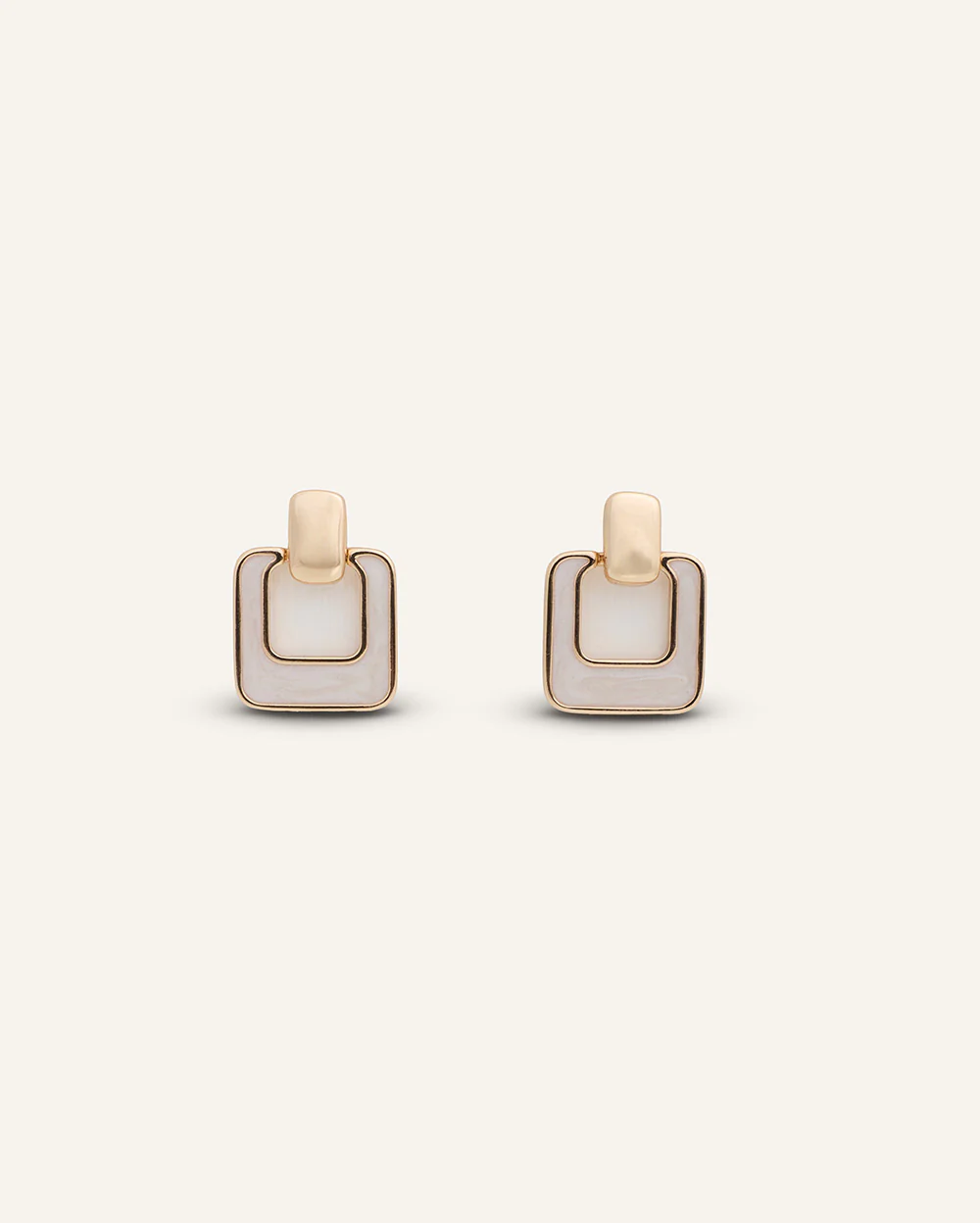 Aretes Drop Premium Bañado en Oro Dorado
