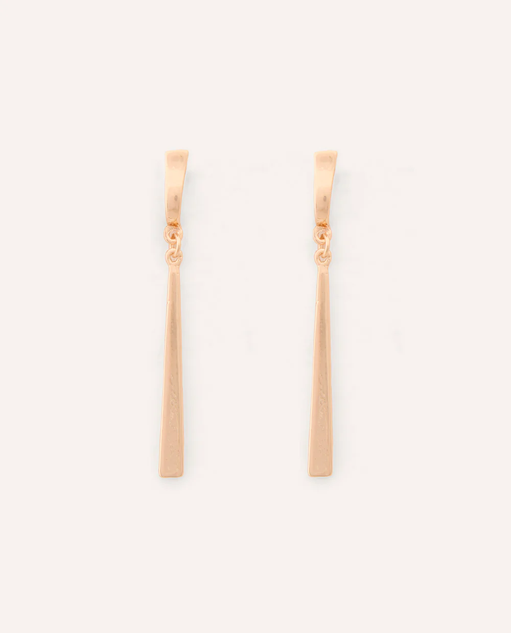 Aretes Largos Moda Minimalista Dorado