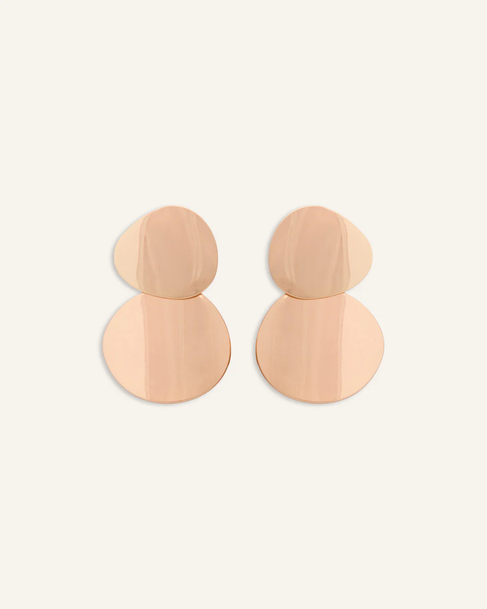 Aretes Largos Trendy Estilo Escultural Circular Dorado