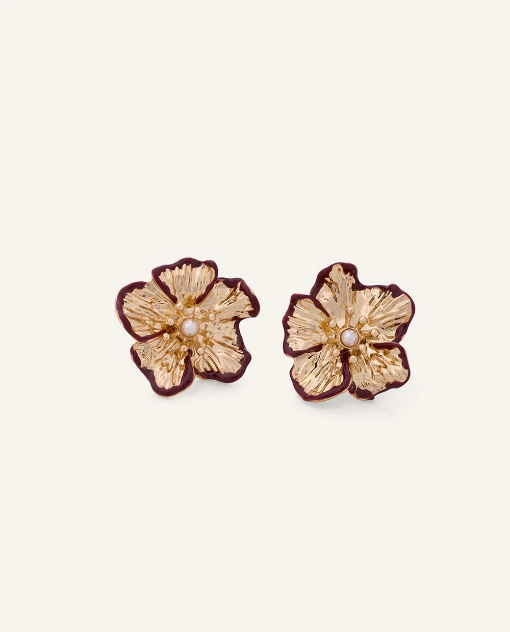 Aretes Moda Flor Dorado