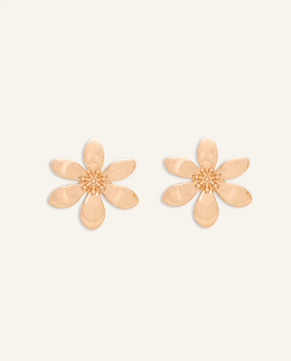 Aretes Moda Flor Dorado