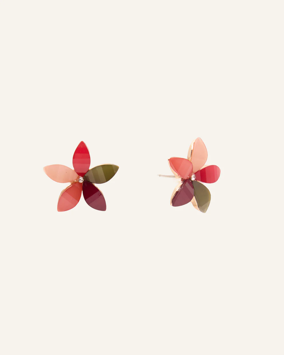 Aretes Moda Flor Multicolor