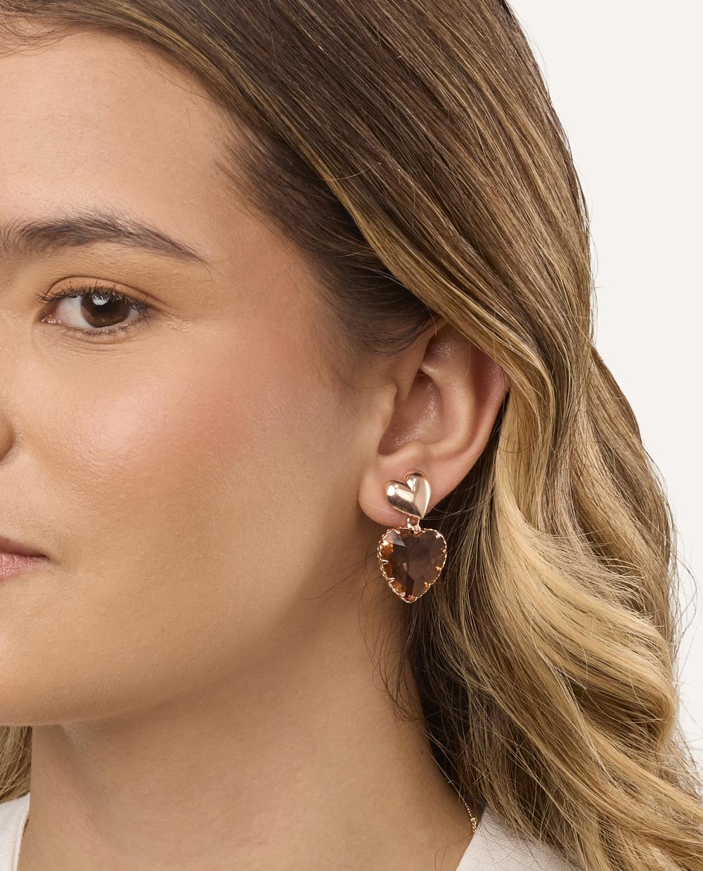 Aretes Moda Heart Dorado - Image 4