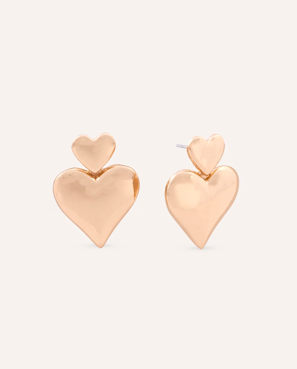Aretes Moda Heart Dorado