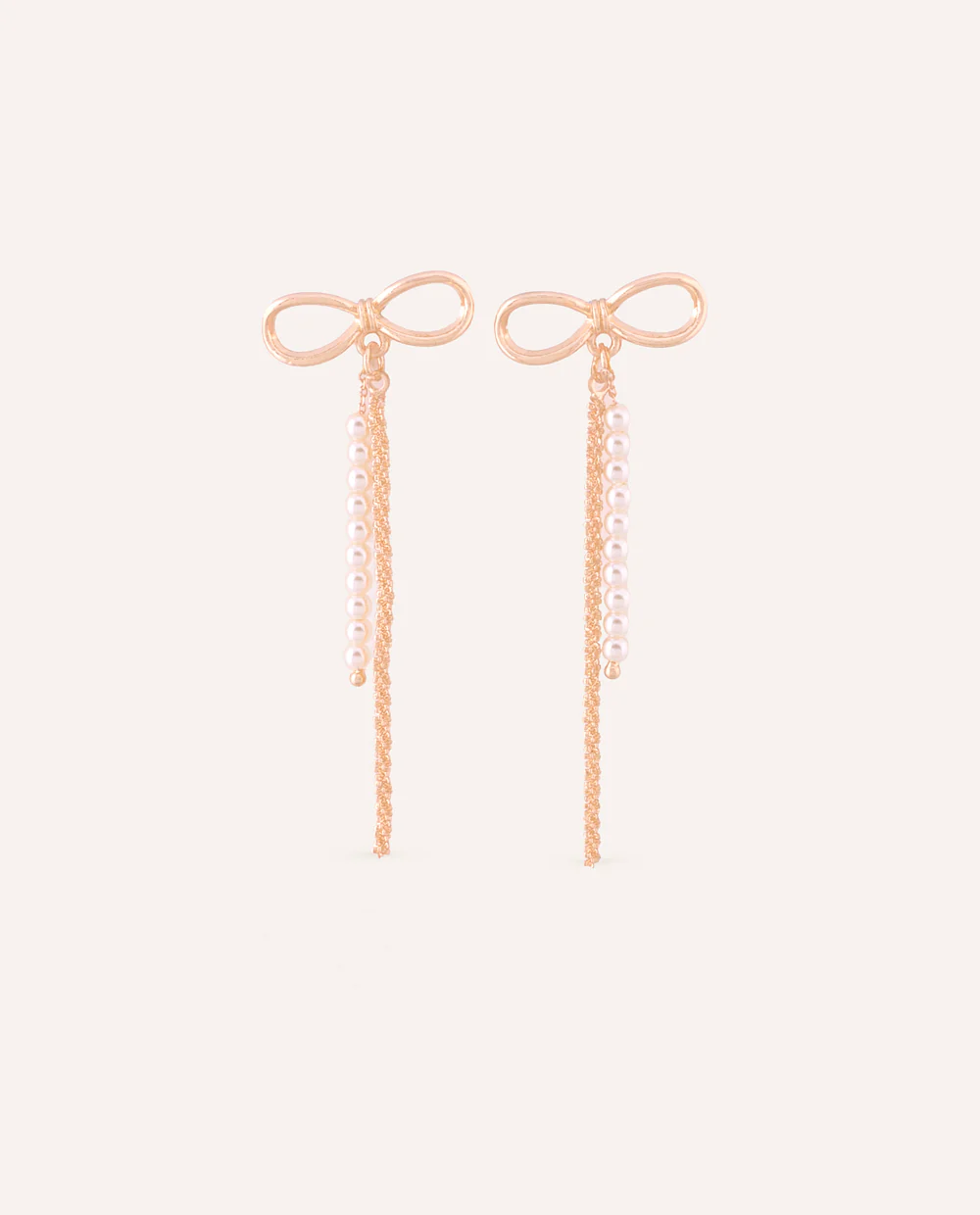 Aretes Moda Line Lazo Dorado