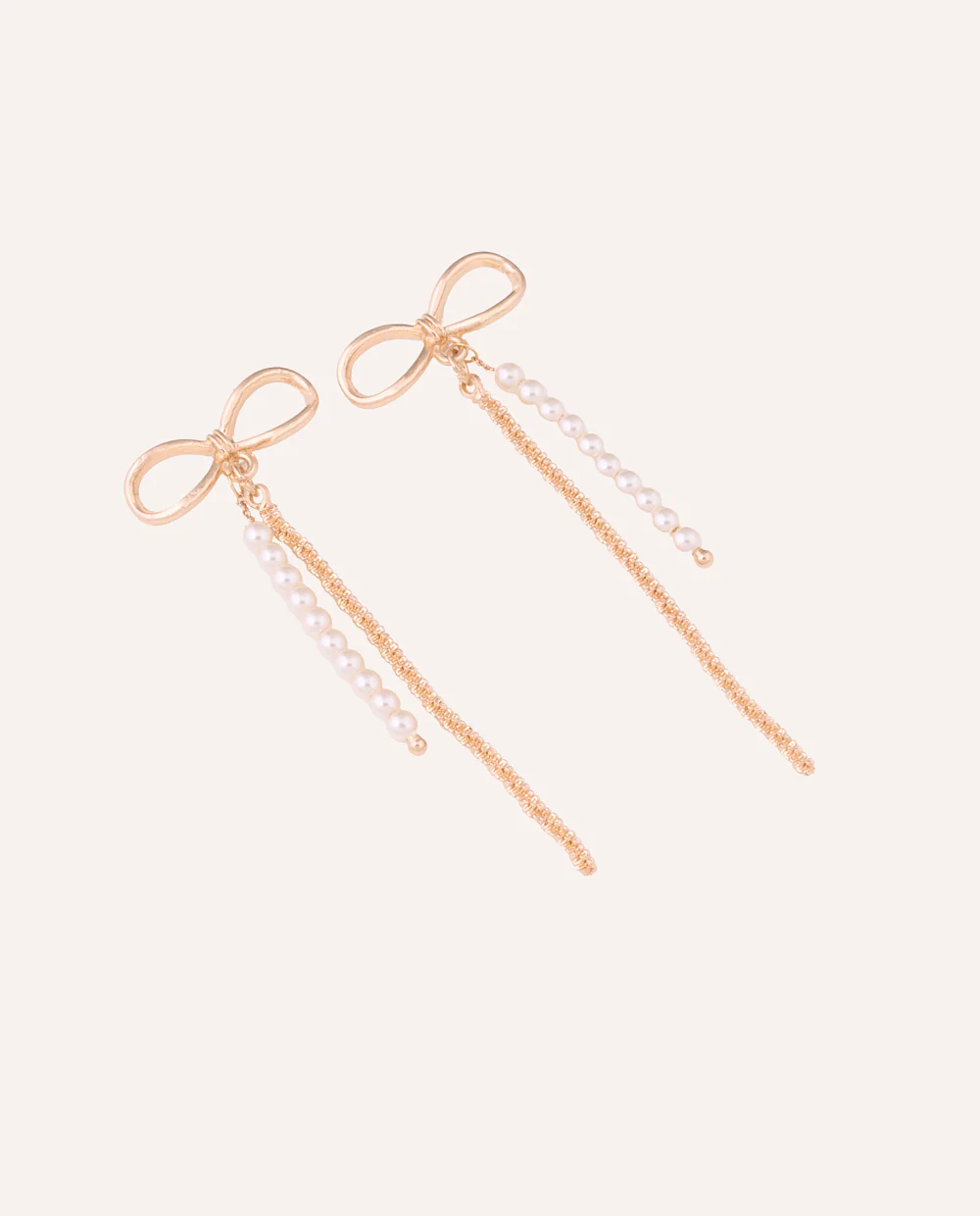 Aretes Moda Line Lazo Dorado - Image 2