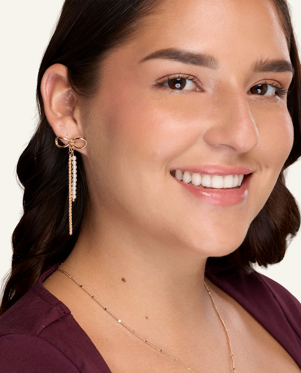 Aretes Moda Line Lazo Dorado - Image 3