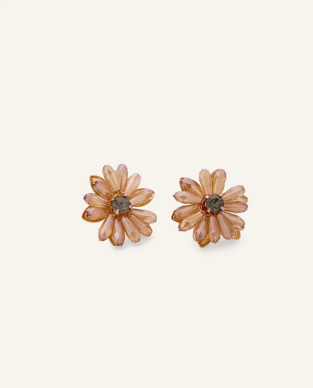 Aretes Moda Pegado Blossom Dorado