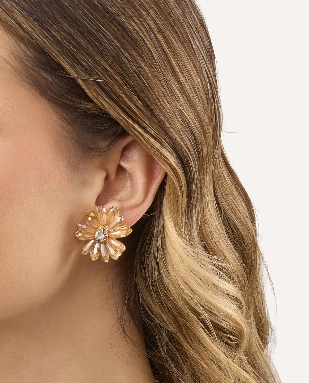 Aretes Moda Pegado Blossom Dorado - Image 2