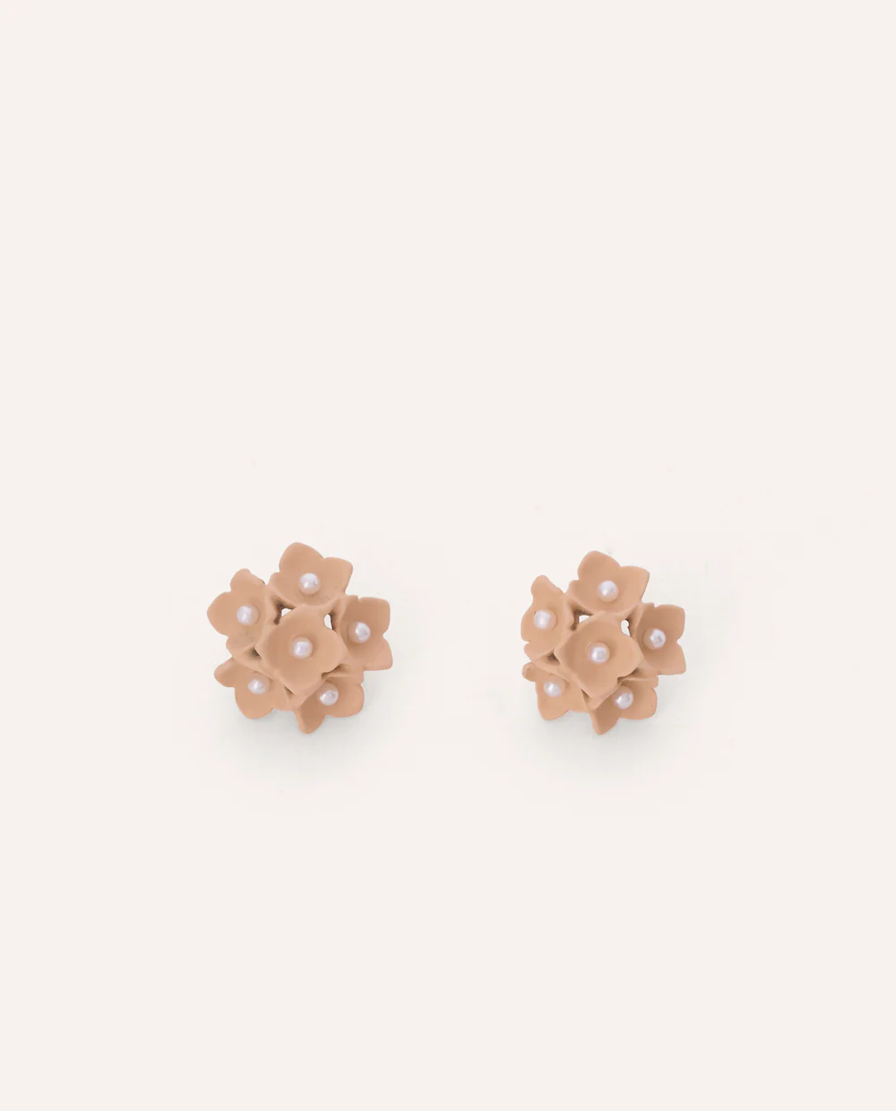Aretes Moda Pegados de Flor Rosa