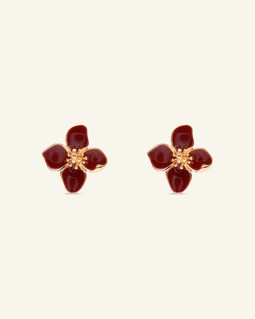 Aretes Trendy Bloom Burgundy