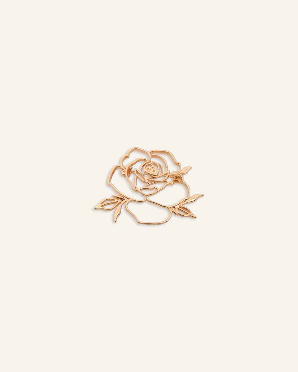 Broche Prendedor Moda Rosa Line Dorado