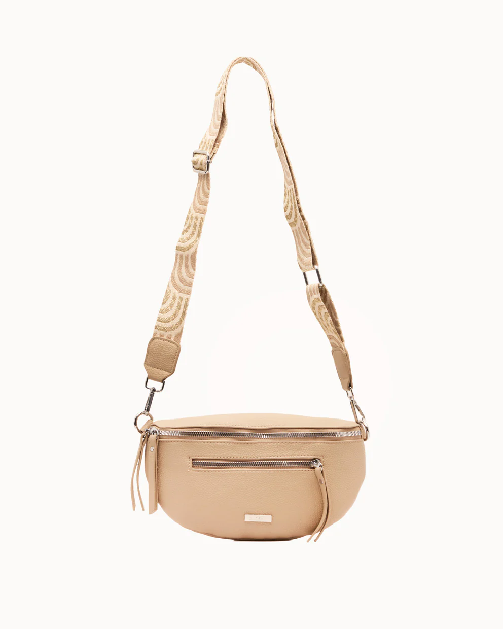 Canguro PU Moda Con Correa Ajustable Beige - Image 3