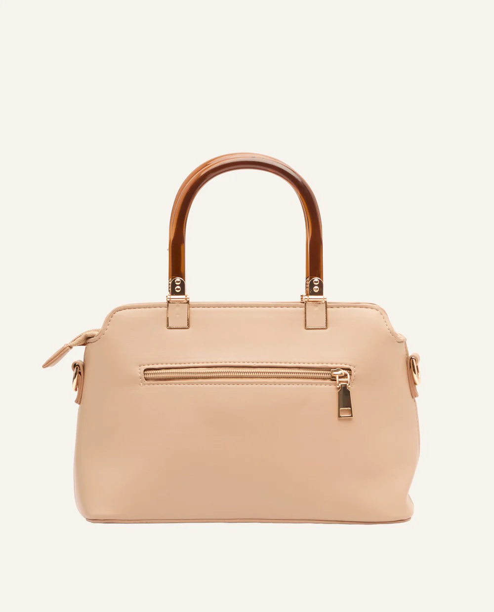 Cartera de Mano Estructurada PU Moda Beige - Image 3