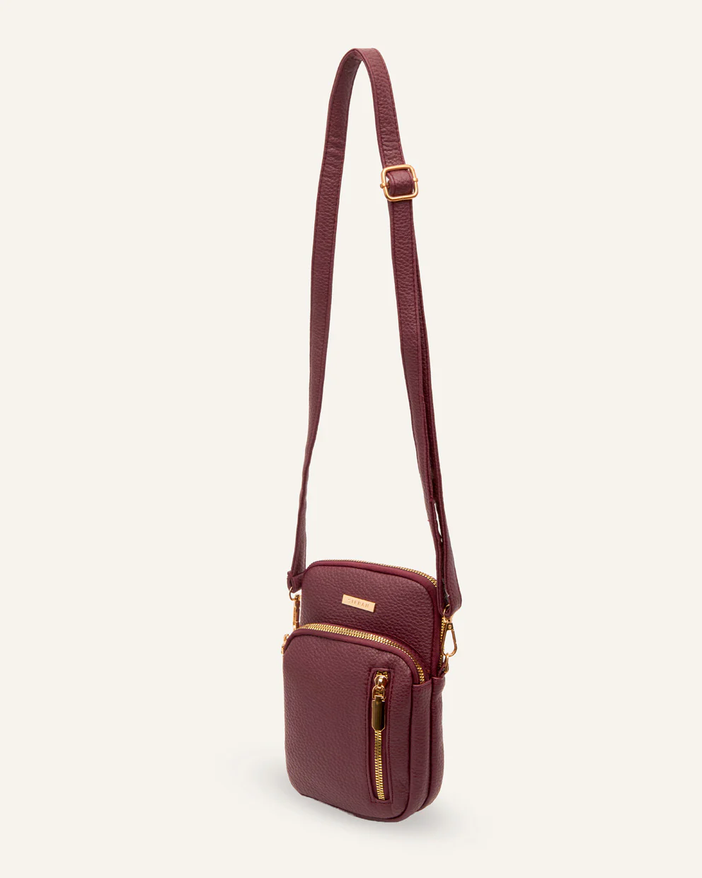 Cartera Porta Celular PU Moda Burgundy - Image 2