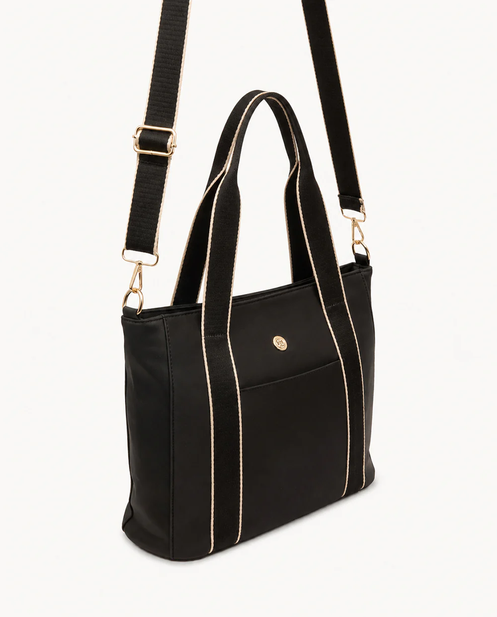 Cartera Tote Nylon Moda Negro - Image 4