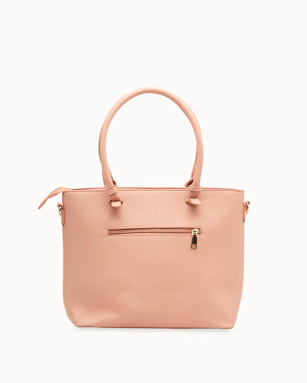 Cartera Tote PU Moda Beige - Image 3