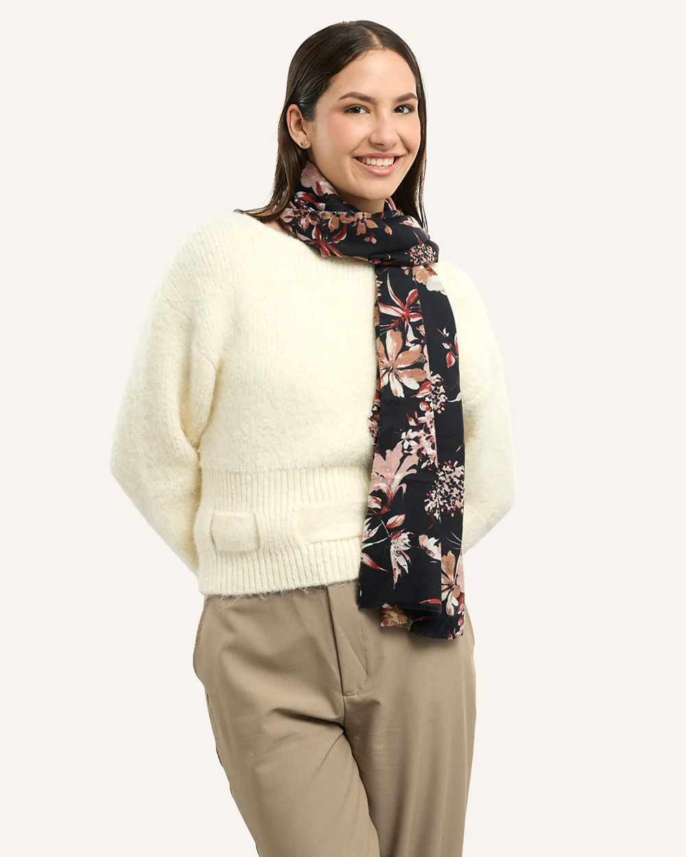 Chalina Moda Flores Negro