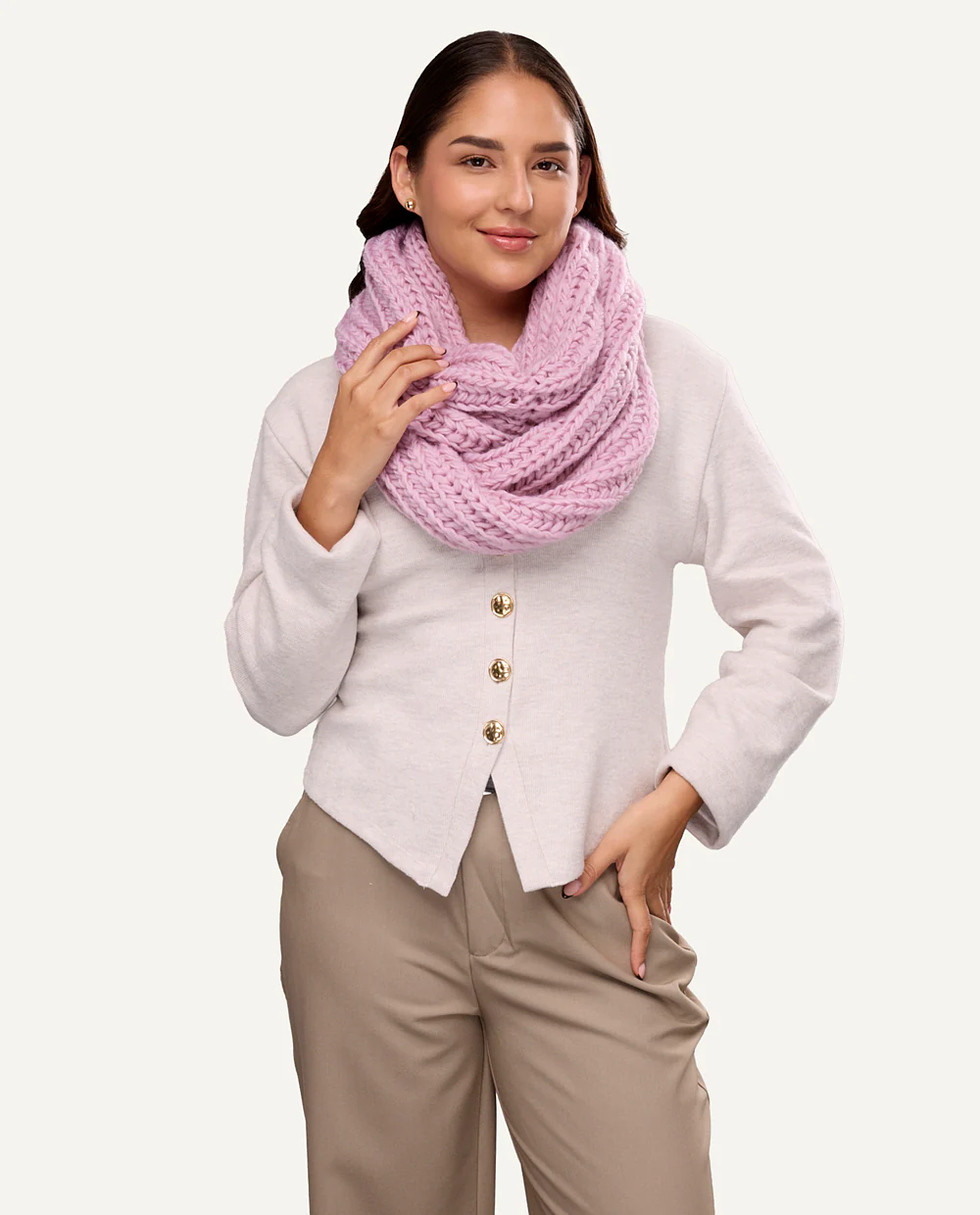 Cuellera Tejido Soft Rosa - Image 2