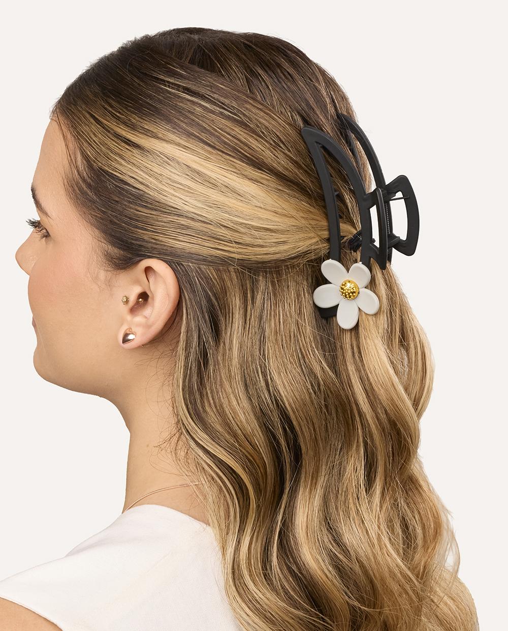 Gancho Básico Con Flor Negro - Image 2