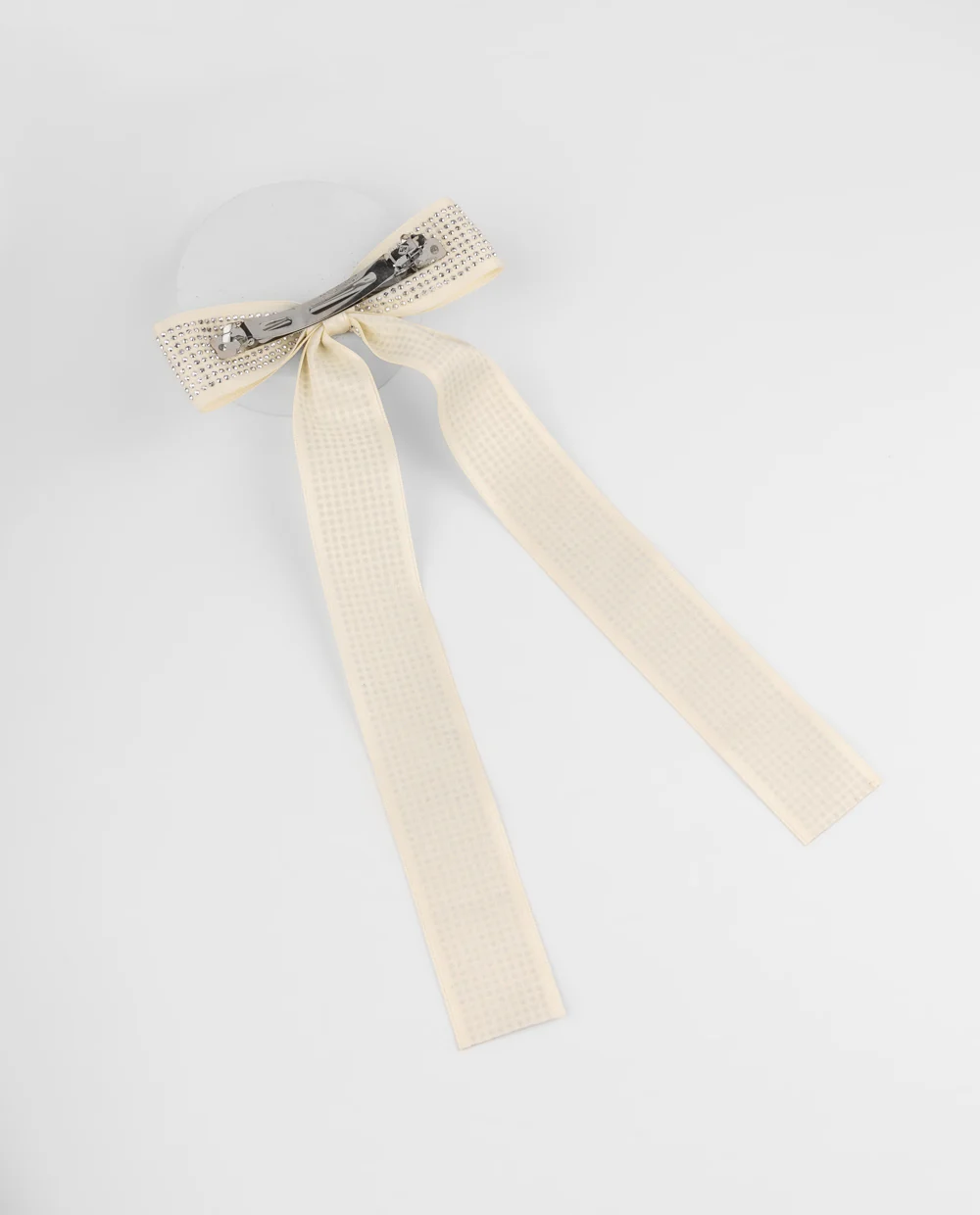 Gancho lazo blanco con brillos - Image 3