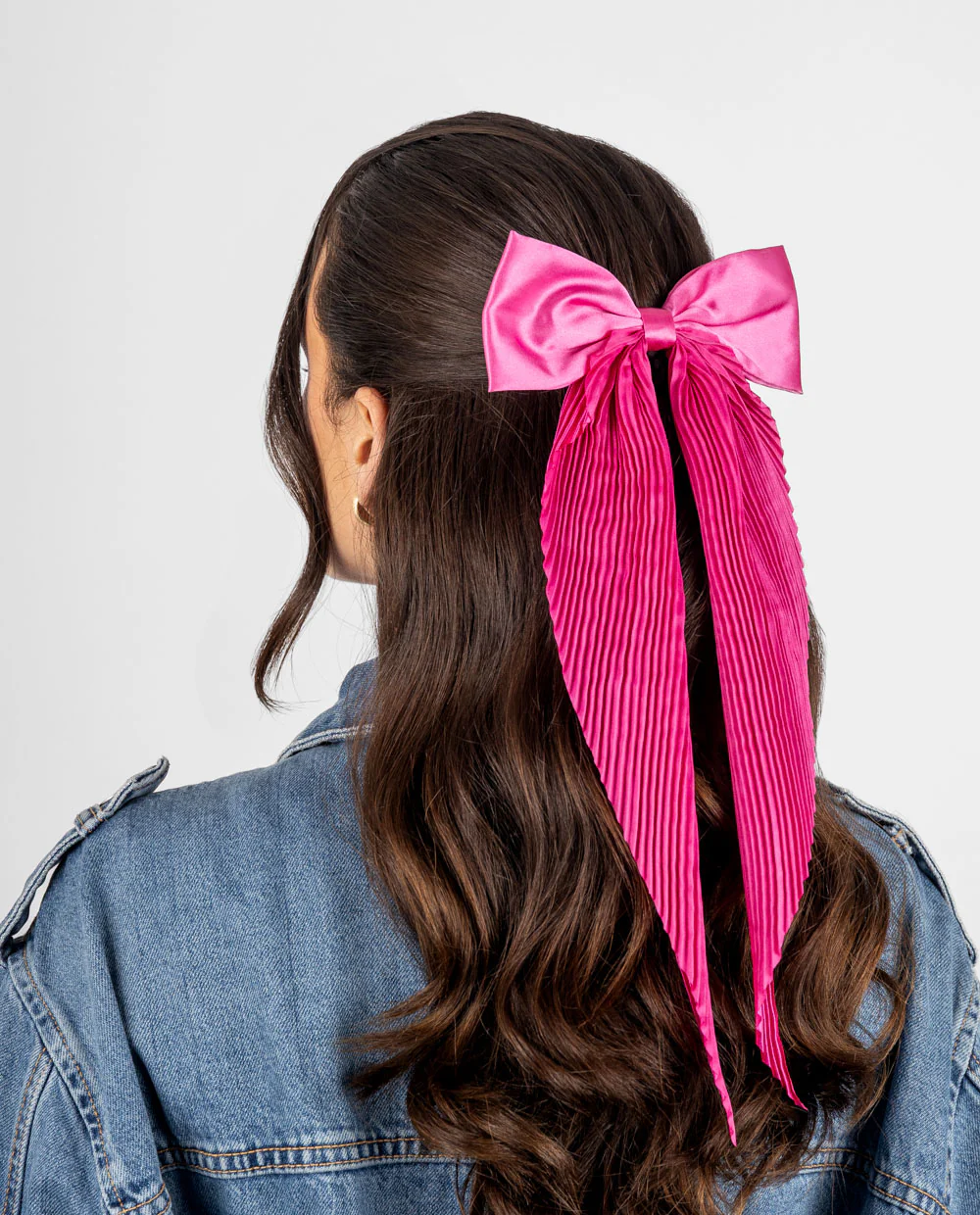 Gancho lazo plisado fucsia - Image 3