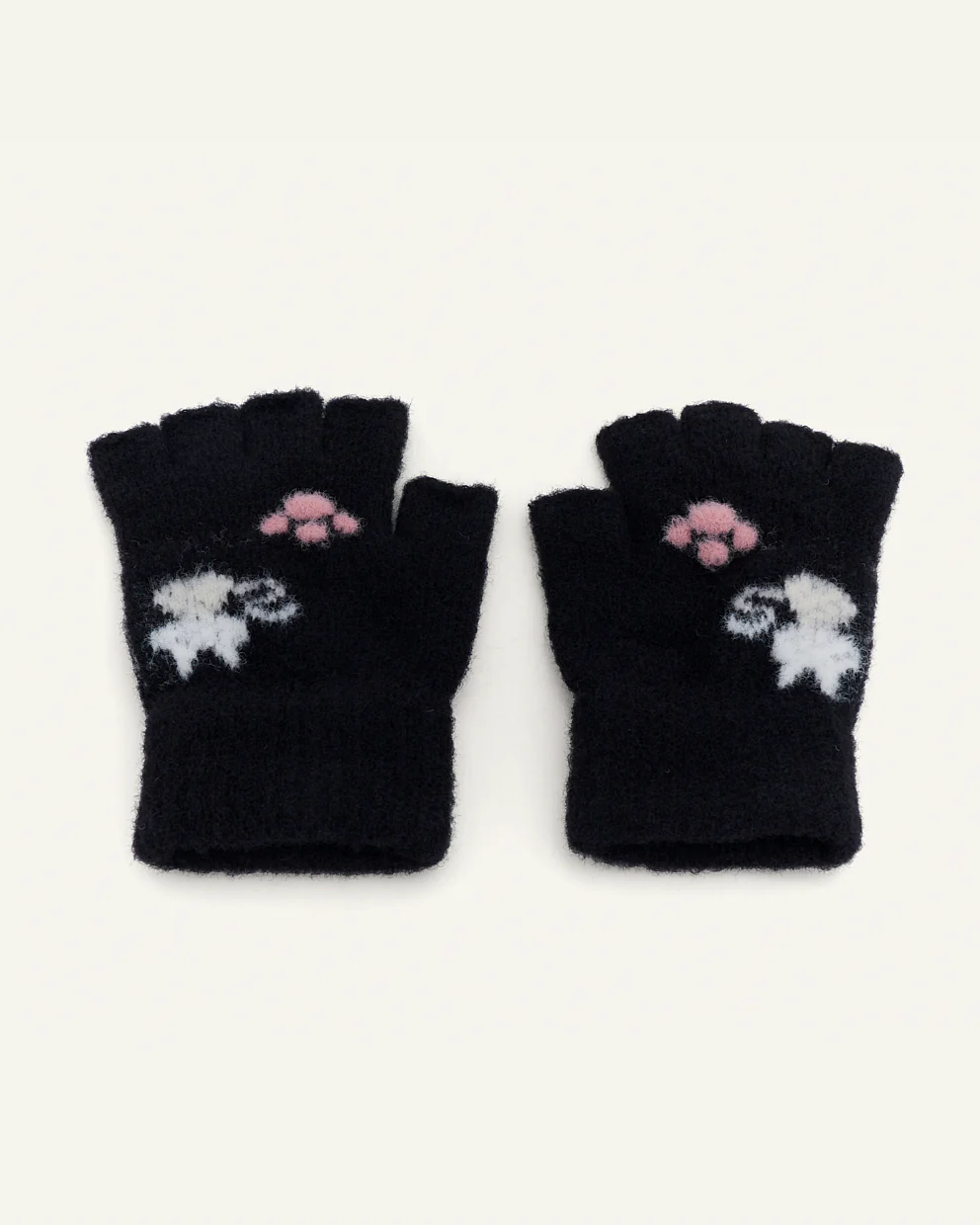 Guantes Mitones Cat Negro