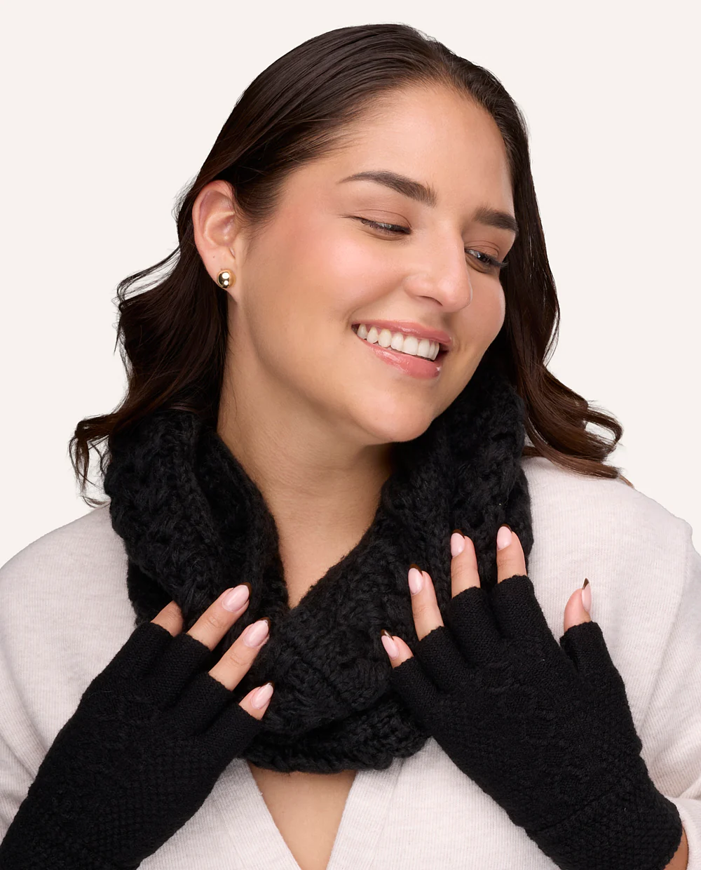 Guantes Mitones Soft Negro - Image 2
