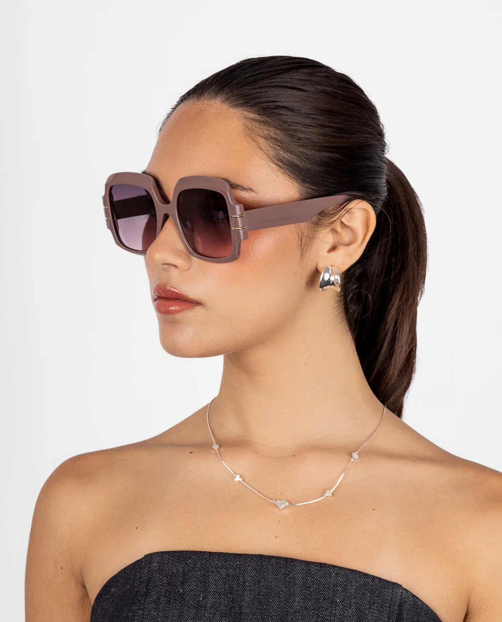 Lentes oversized cuadrados púrpura - Image 2