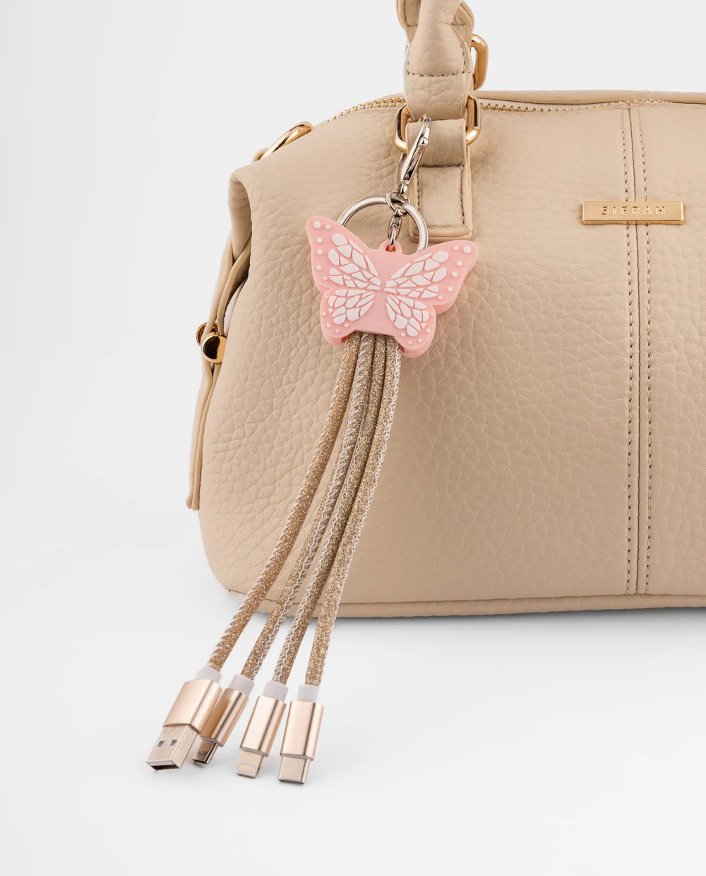 Llavero cargador múltiple con diseño de mariposa - Image 3