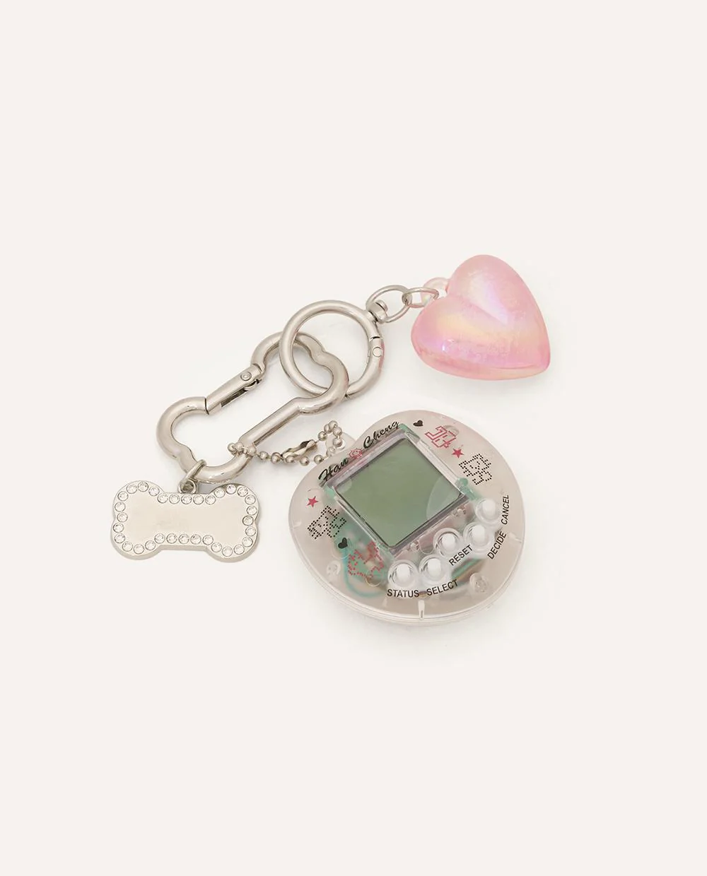 Llavero Pets Mini Charms Huesitos Blanco