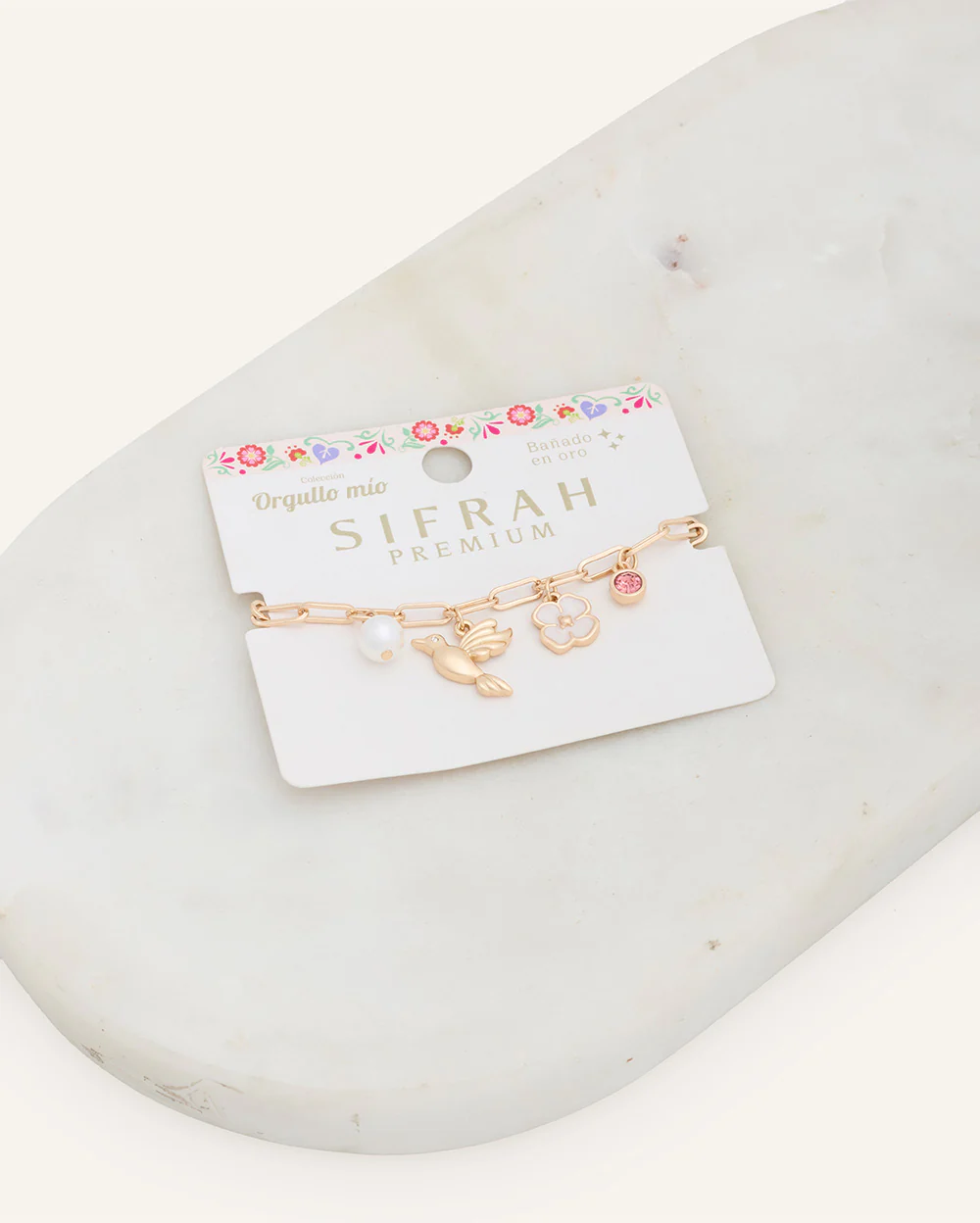 Pulsera Premium Bañado en Oro "Orgullo Mío" Colibrí Dorado - Image 4