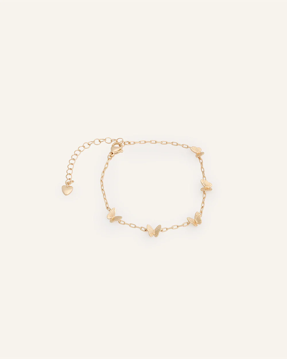 Pulsera Premium Zircón Bañado en Oro Mariposas Dorado