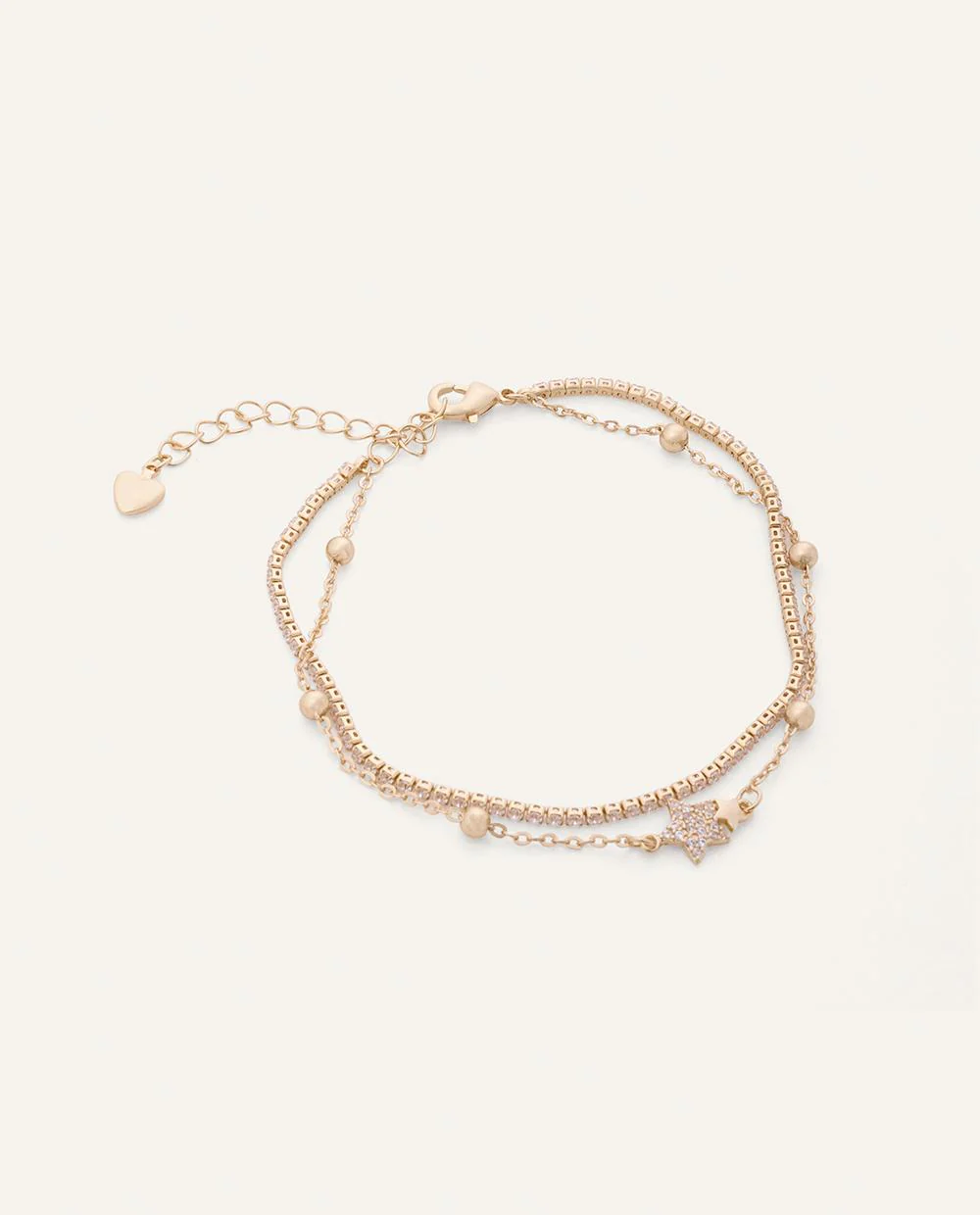 Pulsera Premium Zircón Star Dorado