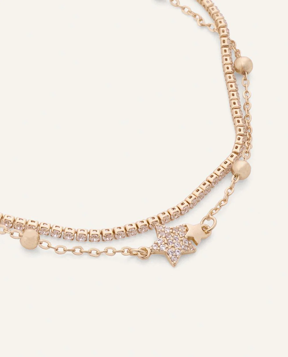 Pulsera Premium Zircón Star Dorado - Image 2
