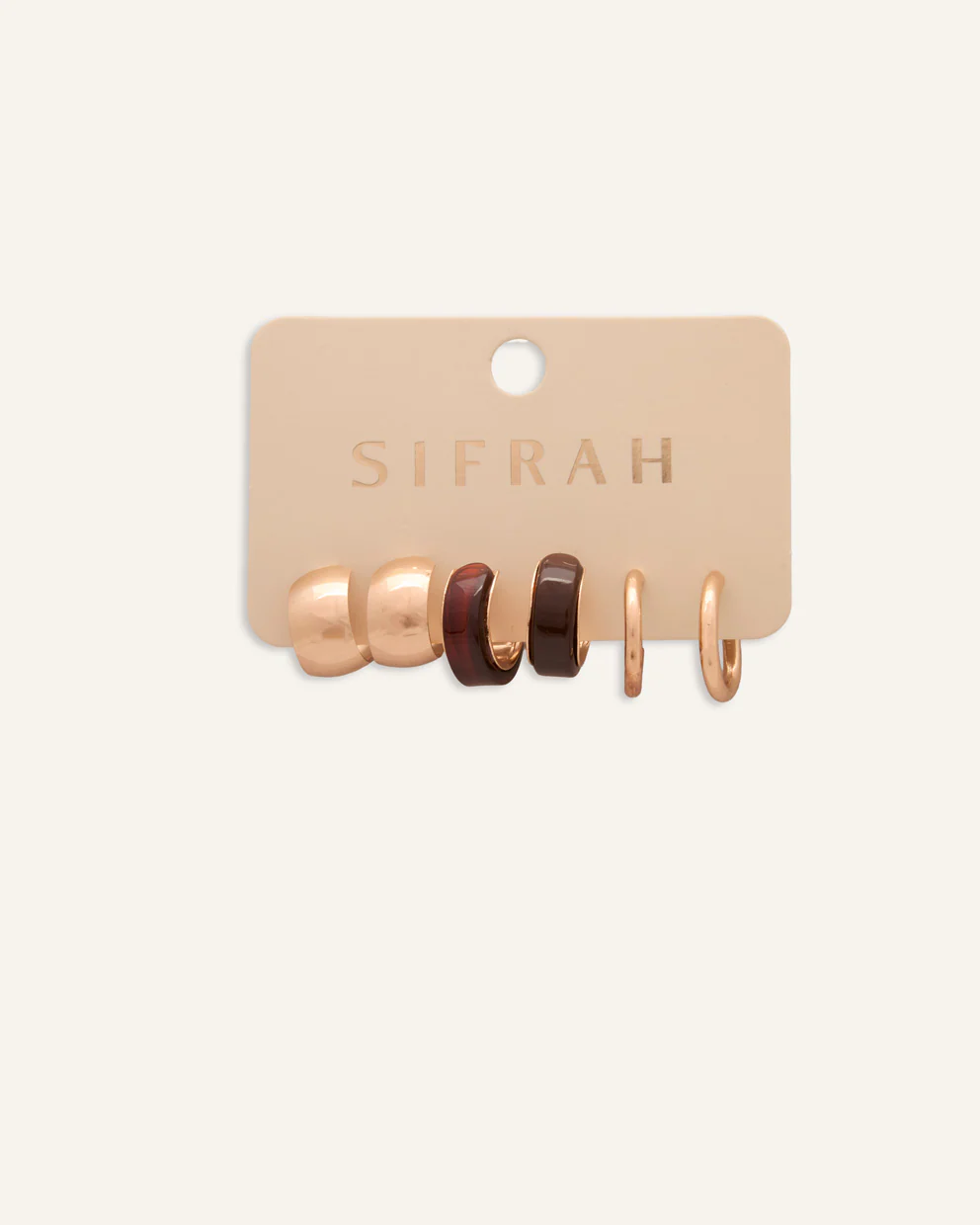 Set Aretes Moda Argollas Dorados 3 Und