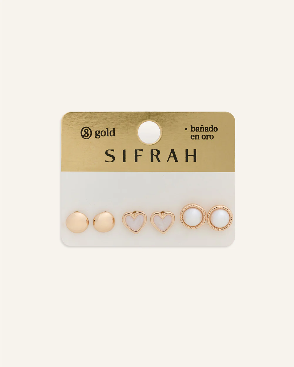 Set Aretes Premium Bañado en Oro Dorado
