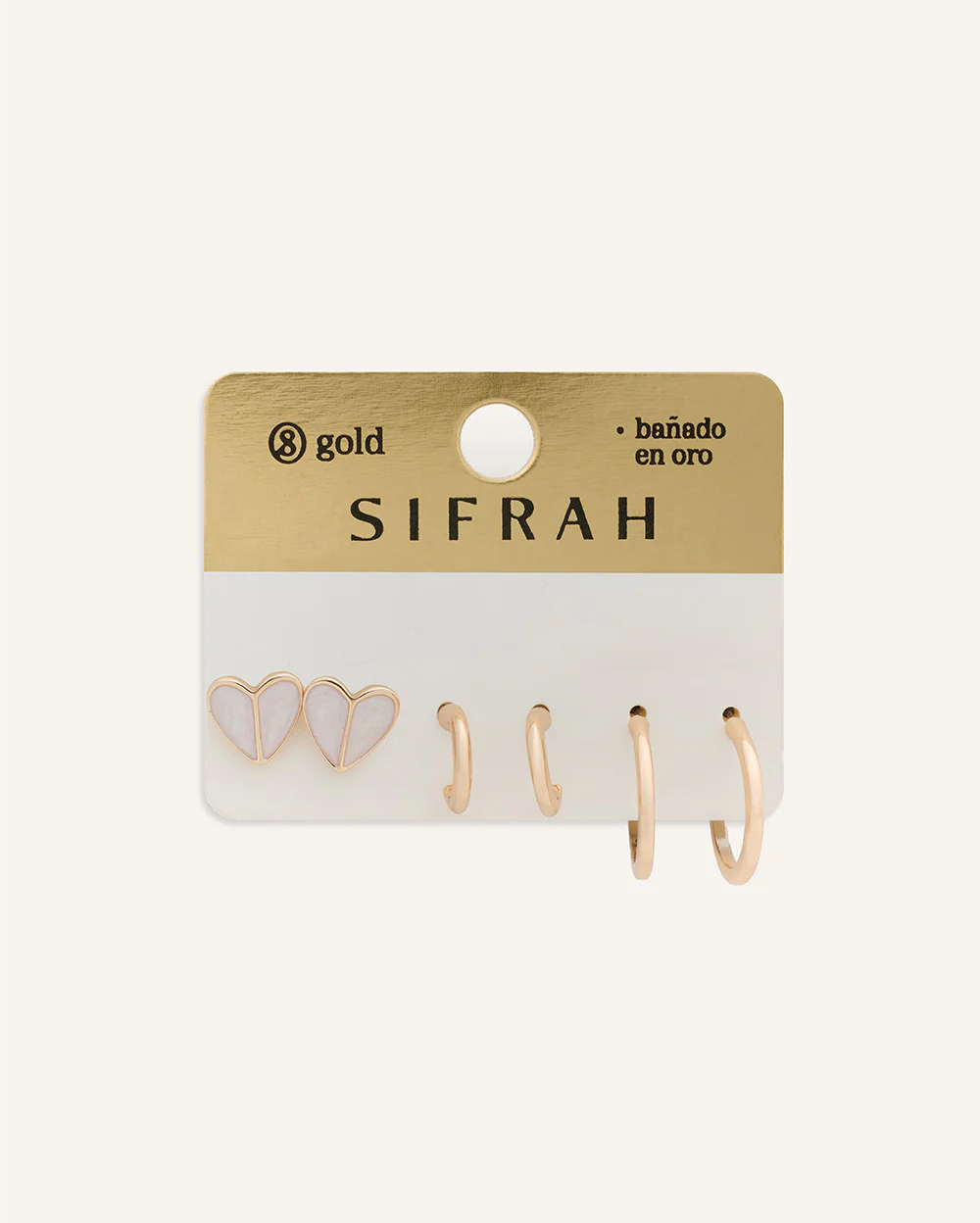 Set Aretes Premium Bañado en Oro Dorado