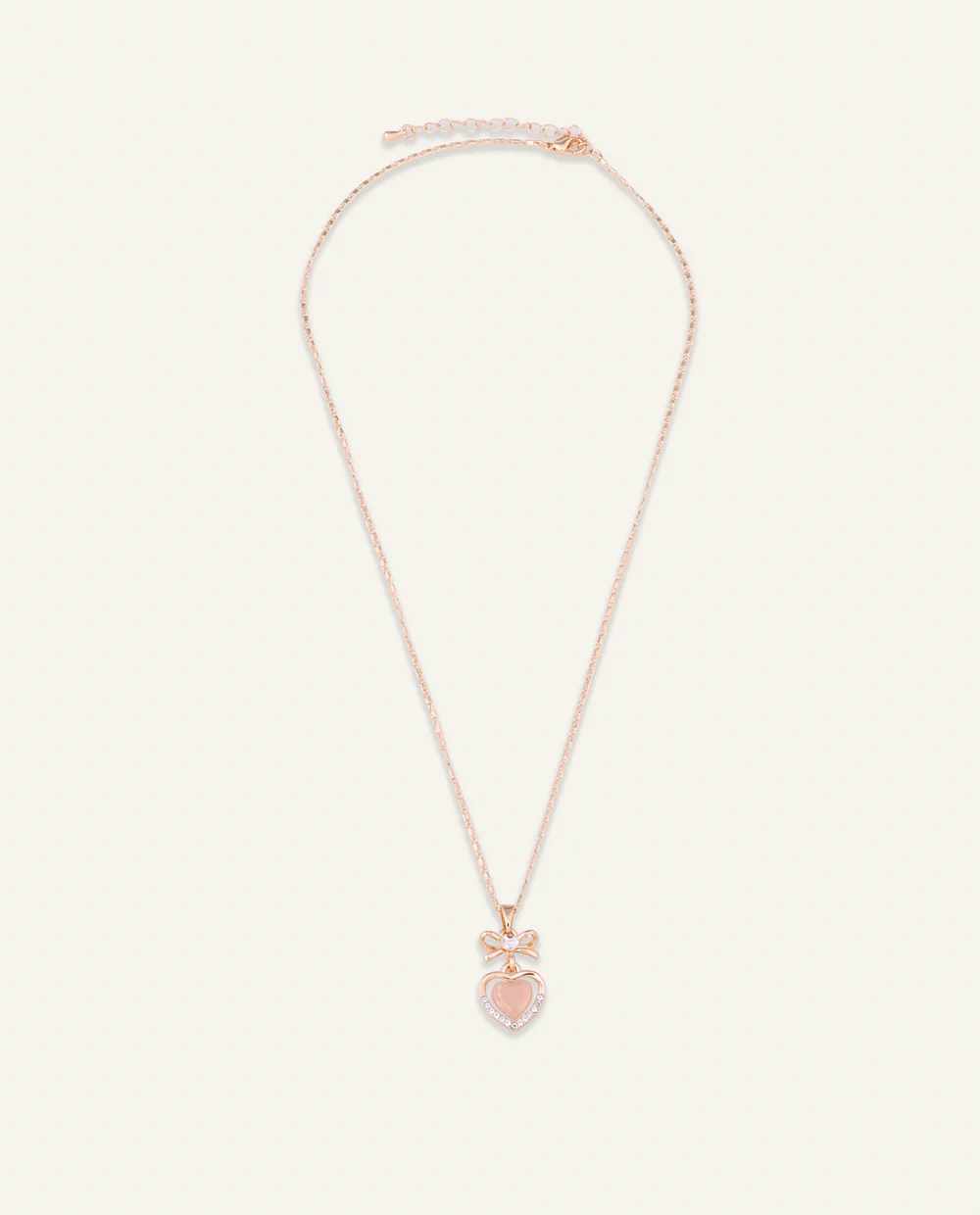 Set Collar + Arete Moda Aura Heart Dorado - Image 4