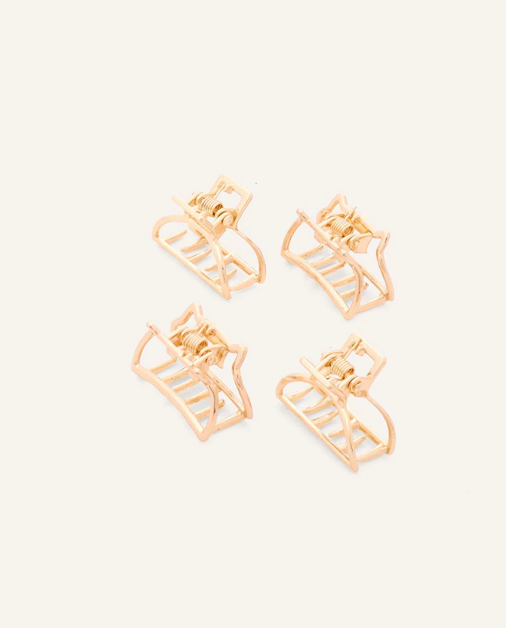 Set Ganchos Básicos Dorado x 4 Und