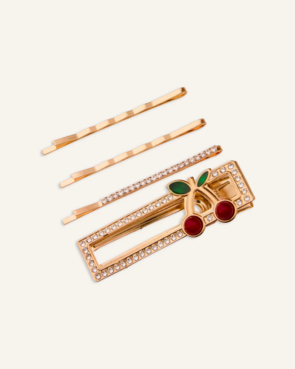 Set Ganchos Básicos Pico De Pato Dorado