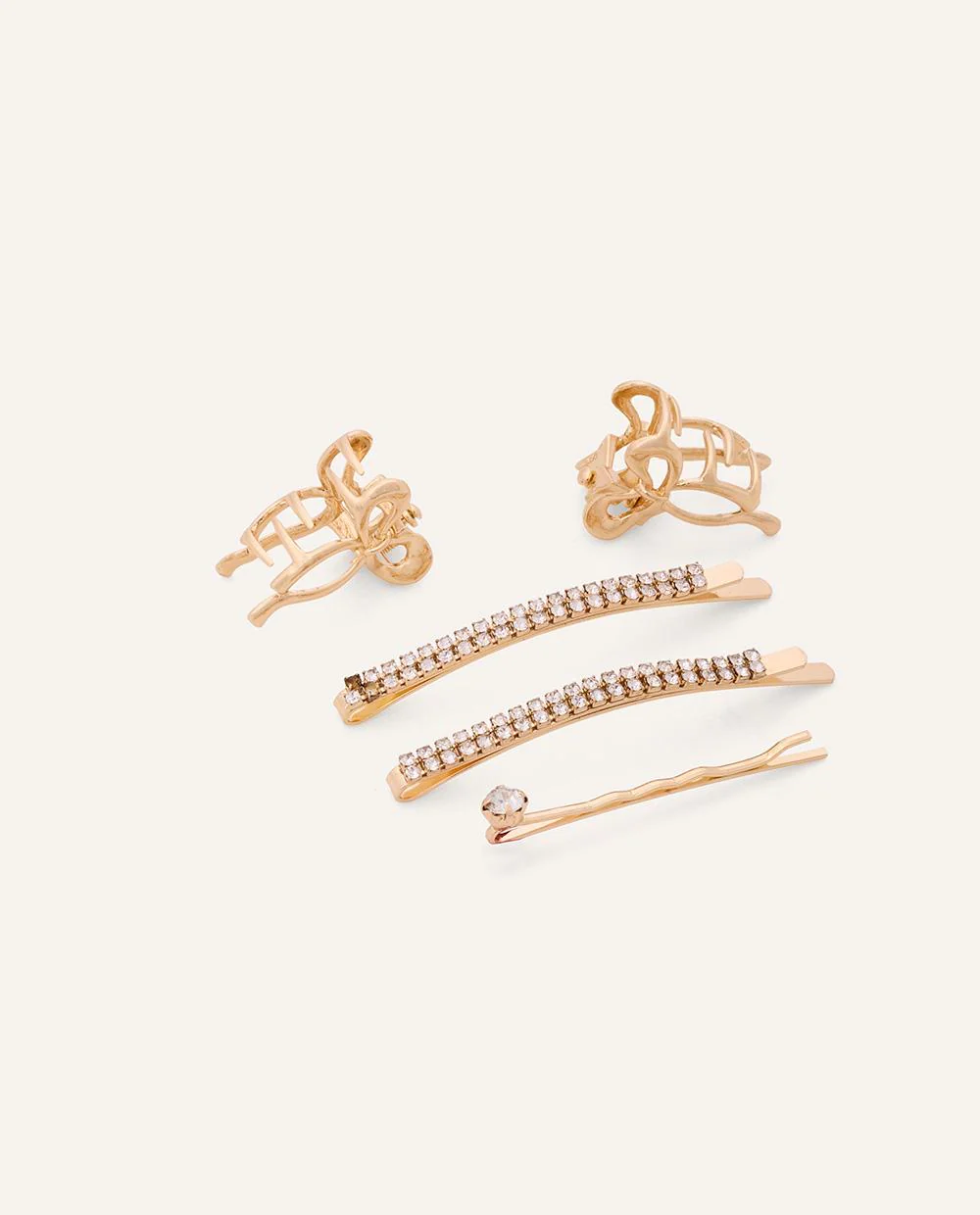 Set Ganchos Esenciales Dorado