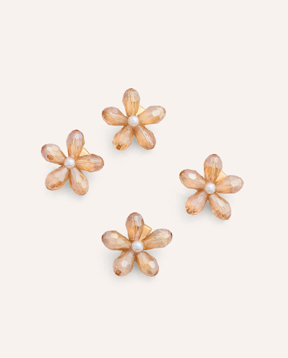 Set Ganchos Pico de Pato Flor Dorado