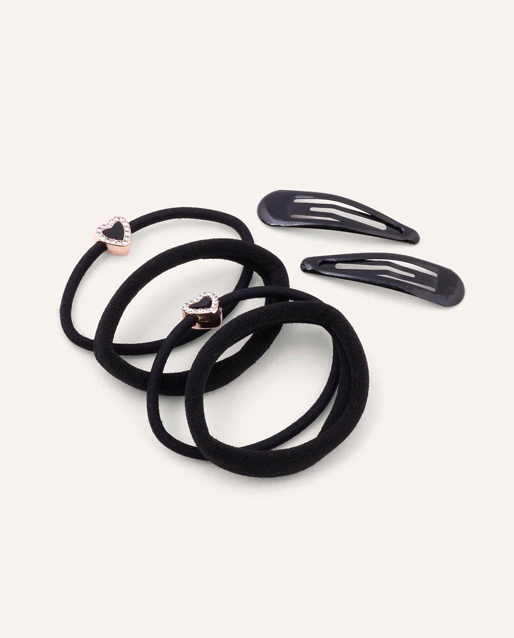 Set Ligas + Ganchos Esenciales Negro