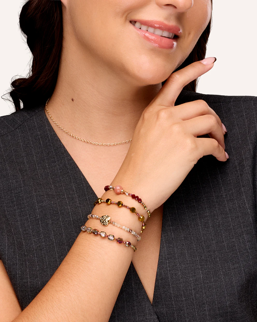 Set Pulseras Moda Con Cuencas 4 Und - Image 2