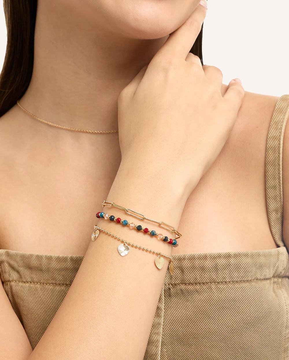 Set Pulseras Regulables Trendy Dorado - Image 2
